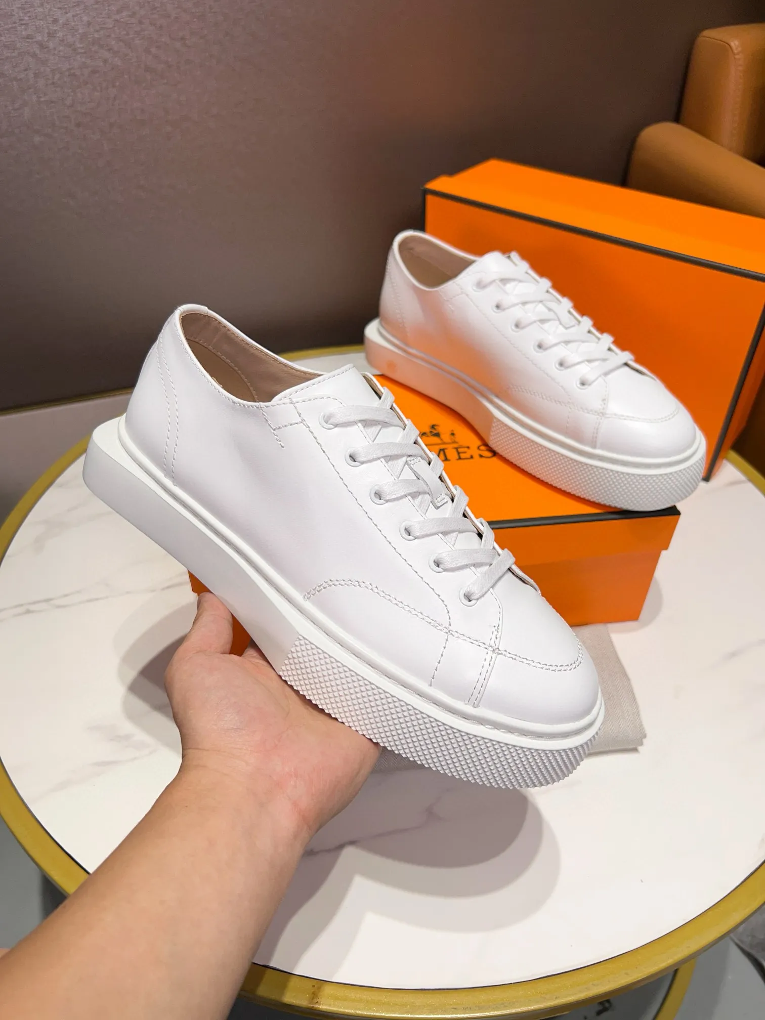 Factory price: 438💰[HERMES] Hermès - high-end quality original order 🔍🔍new product from men's counter uppers imported from Italy cowhide, sheepskin lining soles: original factory special soles, exclusive movable molded soles super comfortable, original factory follow-up goods - super high quality control·fine workmanship: highlighted (high-end·nobility·grade) -Size: 38-44 (45 can be customized)·